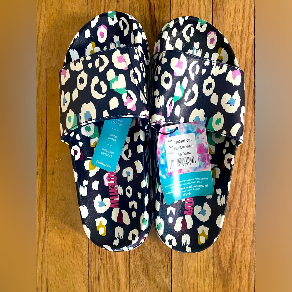 Slides! Colorful animal print.